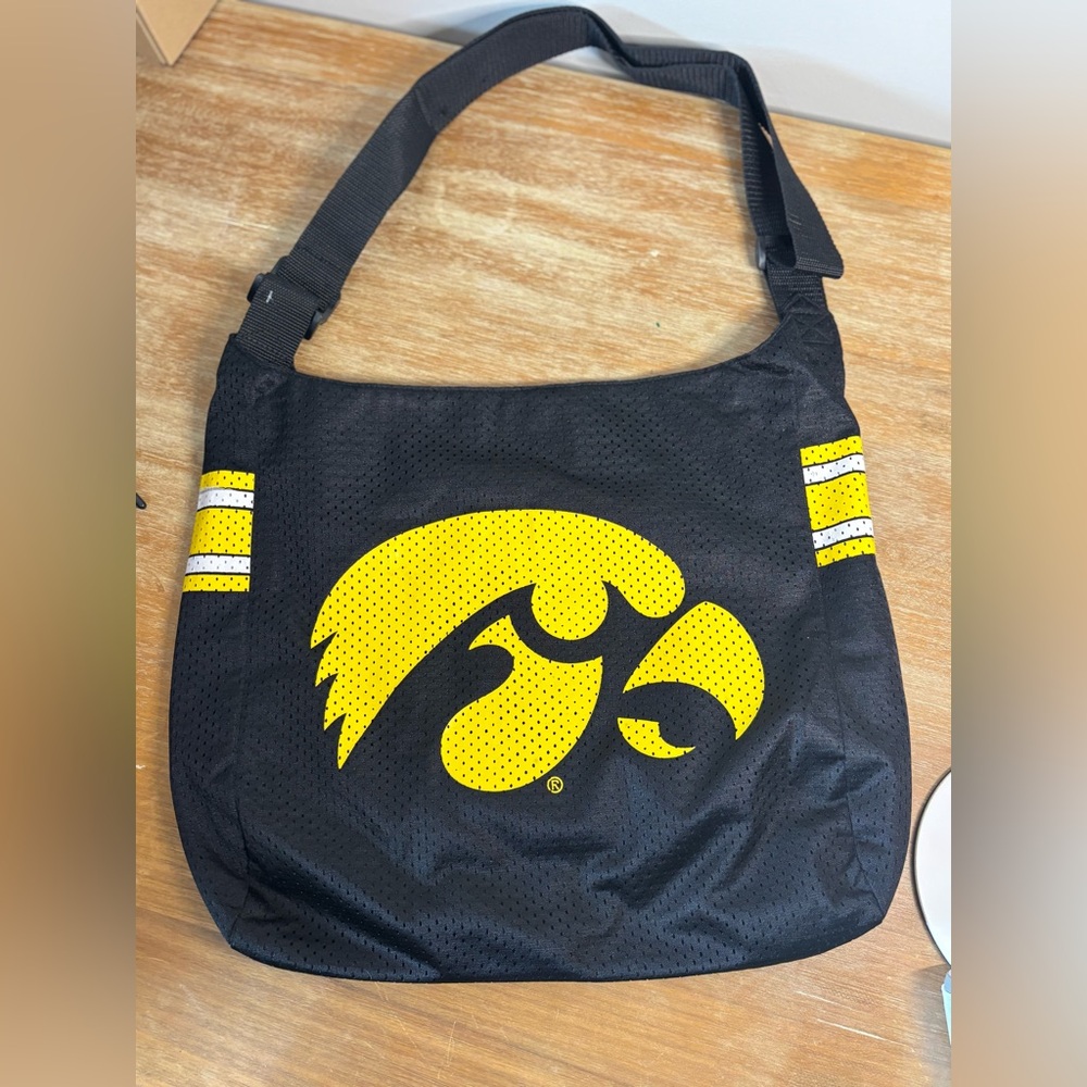 MVF Iowa Hawkeyes Black‎ and Yellow crossbody Messenger Bag